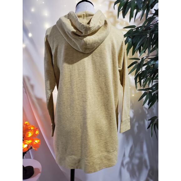 Soft Surroundings Soho Hoodie Heather Yellow Terry Tunic Sweatshirt Womens M - Picture 3 of 10